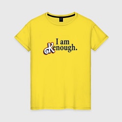 Футболка хлопковая женская I am kenough - барби, цвет: желтый
