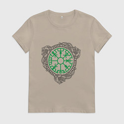 Женская футболка Компас викингов вегвизир