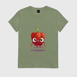 Женская футболка Перец в ярости