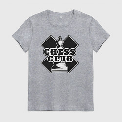 Женская футболка Chess club