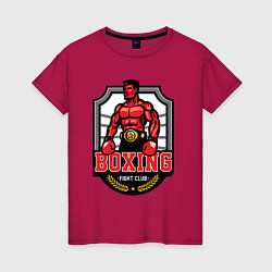 Женская футболка Fignt club boxing