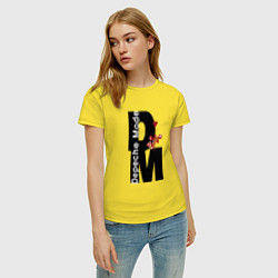 Футболка хлопковая женская Depeche Mode - Rose Violator, цвет: желтый — фото 2