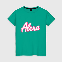 Женская футболка Алена в стиле барби - объемный шрифт