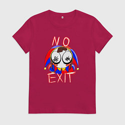Футболка хлопковая женская No exit Pomni, цвет: маджента