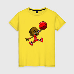 Футболка хлопковая женская Baby Jordan, цвет: желтый