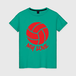 Женская футболка Volleyball my love