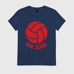 Женская футболка Volleyball my love