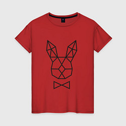 Женская футболка Полигональный кролик