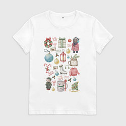 Женская футболка Новогодние зарисовки