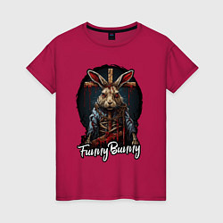 Женская футболка Фанни банни с кровью