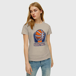 Футболка хлопковая женская Style basketball, цвет: миндальный — фото 2