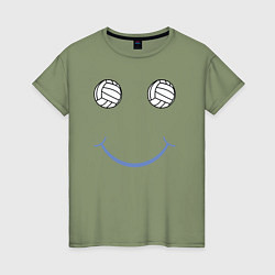 Женская футболка Волейбольный позитив