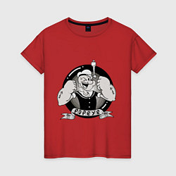 Женская футболка Popeye - gym