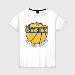 Футболка хлопковая женская Champions Golden State, цвет: белый