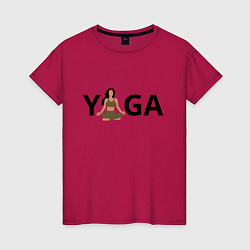 Женская футболка Йога - девушка