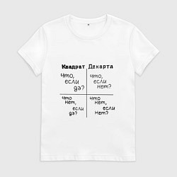 Женская футболка Квадрат декарта