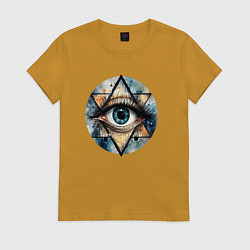 Женская футболка Акварельный глаз