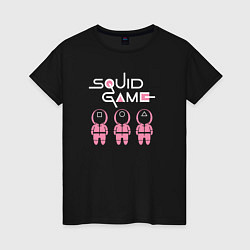 Футболка хлопковая женская The Squid Game - Guardians, цвет: черный