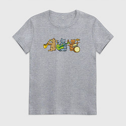 Женская футболка Кошачий ансамбль