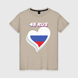Женская футболка 45 регион Курганская область