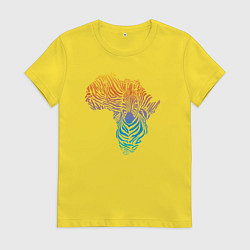 Женская футболка Разноцветная зебра
