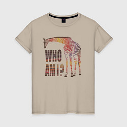 Женская футболка Вопрос жирафа