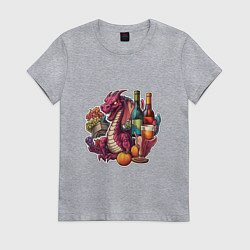 Женская футболка Дракон символ нового года 2024