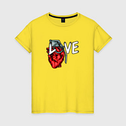 Женская футболка Любовь граната