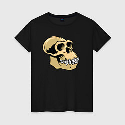 Женская футболка Череп обезьяны