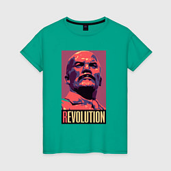 Женская футболка Lenin revolution