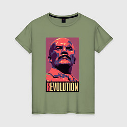 Женская футболка Lenin revolution