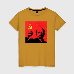 Женская футболка Lenin in red