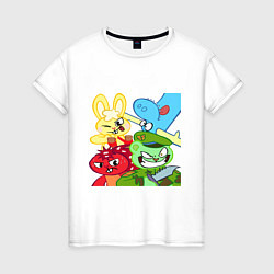 Женская футболка Four happy tree friends