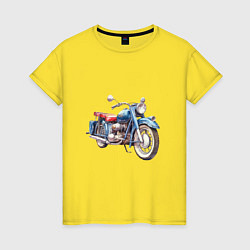 Женская футболка Ретро мотоцикл олдскул