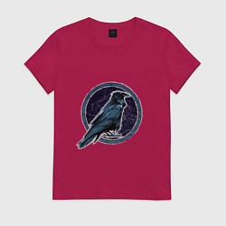 Женская футболка Ворон черный