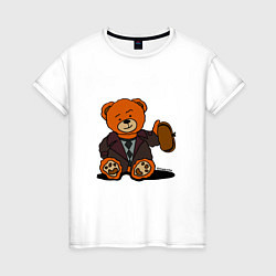Женская футболка Медведь Кащей с шапкой-ушанкой