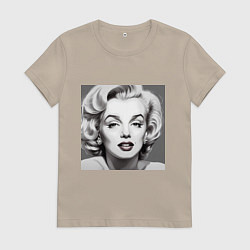 Женская футболка Портрет Мэрилин