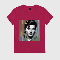 Женская футболка Портрет Элвис