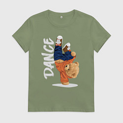 Женская футболка Плюшевый медвежонок танцор