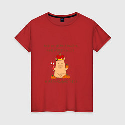 Женская футболка Мем капибара: мне нужен мир