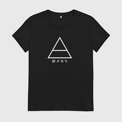 Женская футболка 30 Seconds to mars логотип треугольник