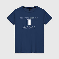 Футболка хлопковая женская The very best of Paramore, цвет: тёмно-синий
