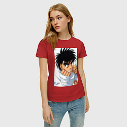 Футболка хлопковая женская Иппо Боксер, цвет: красный — фото 2