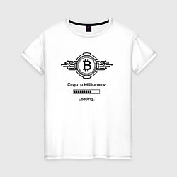 Женская футболка Биткоин символ миллионер