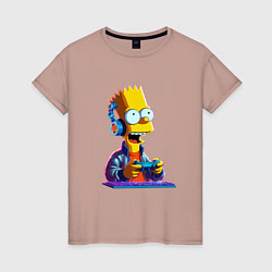 Женская футболка Bart is an avid gamer