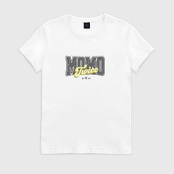 Футболка хлопковая женская Momo k-star, цвет: белый