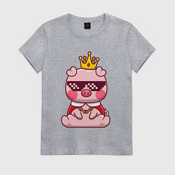 Женская футболка Царь поросёнок