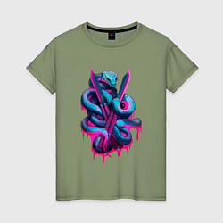 Женская футболка Balisong flipping snake