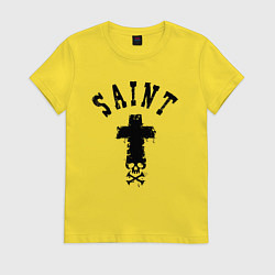 Женская футболка Крест с черепом