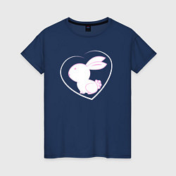Женская футболка Кролик в сердце